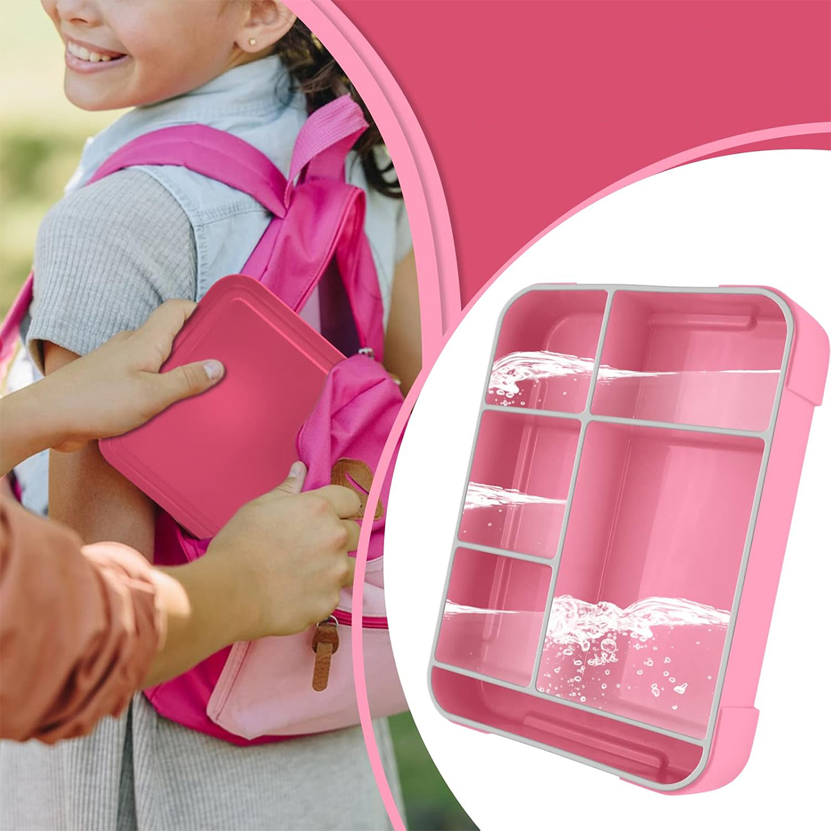 1330ml POJEMNIK LUNCHBOX ŚNIADANIÓWKA DO SZKOŁY PRACY ZESTAW B.BOX Bohater brak