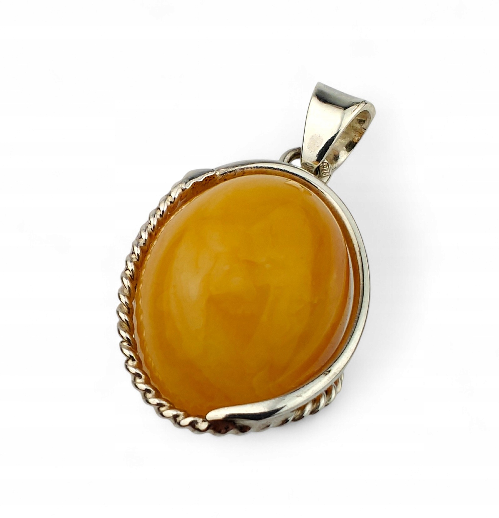 Přívěsek Na Přívěsek Baltský Jantar Stříbro Medově Žlutý