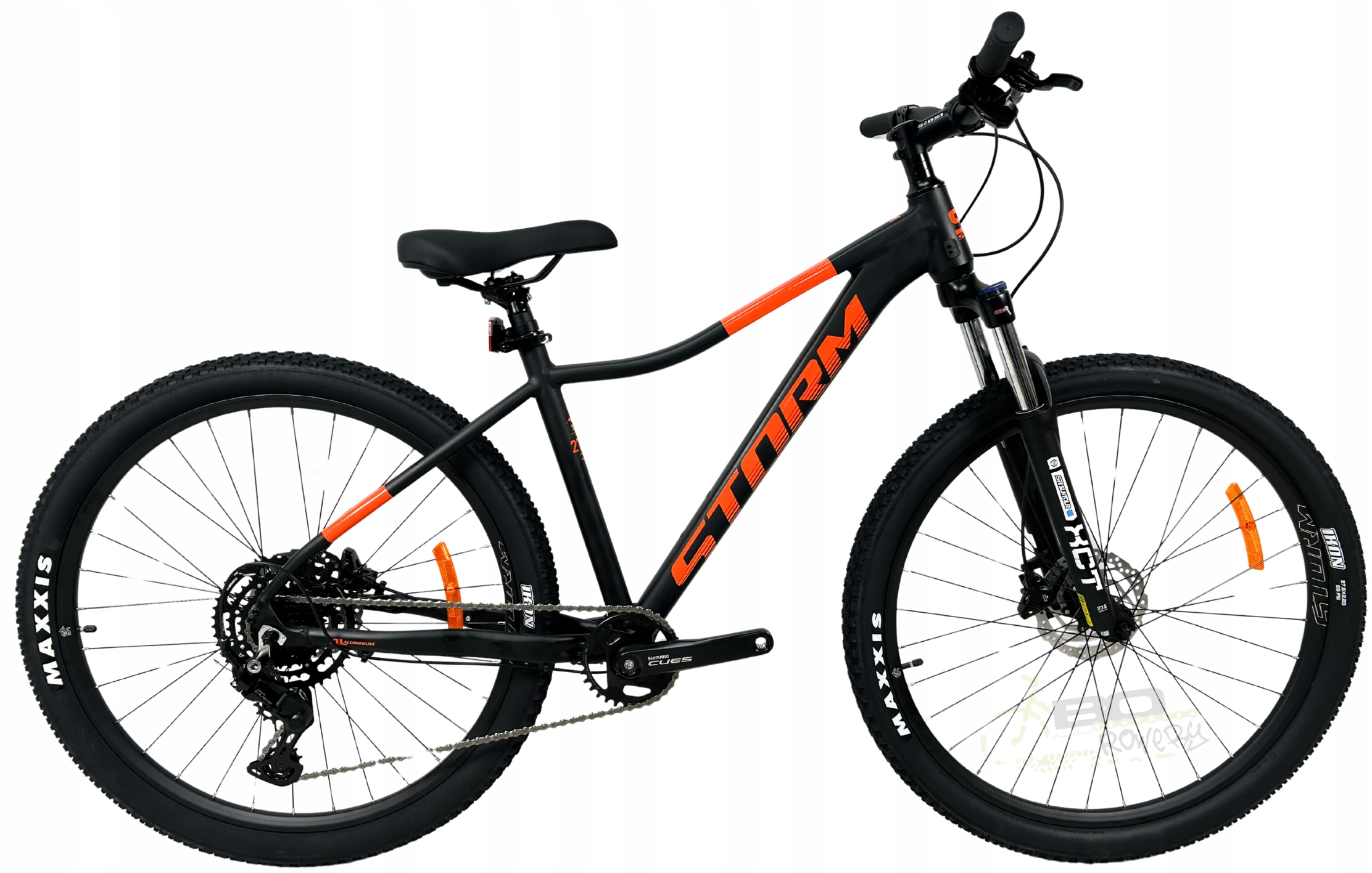 Rower Górski Mtb Storm Shark 5.0 rama 17 27,5 czarny mat pomarańcz 2026