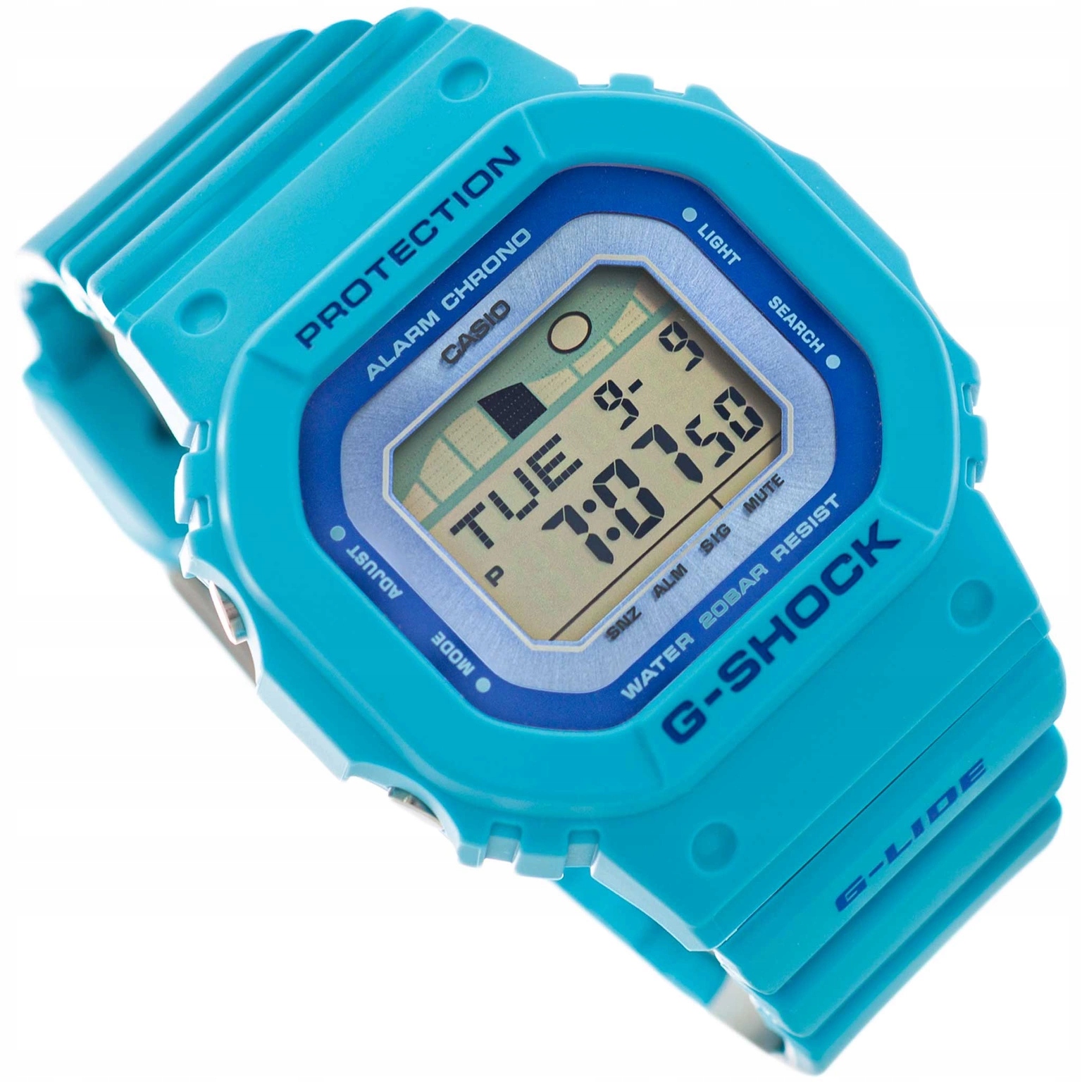 Dámské Hodinky Casio GLX-S5610-2ER G-shock G-lide Modré Mořské Přílivy