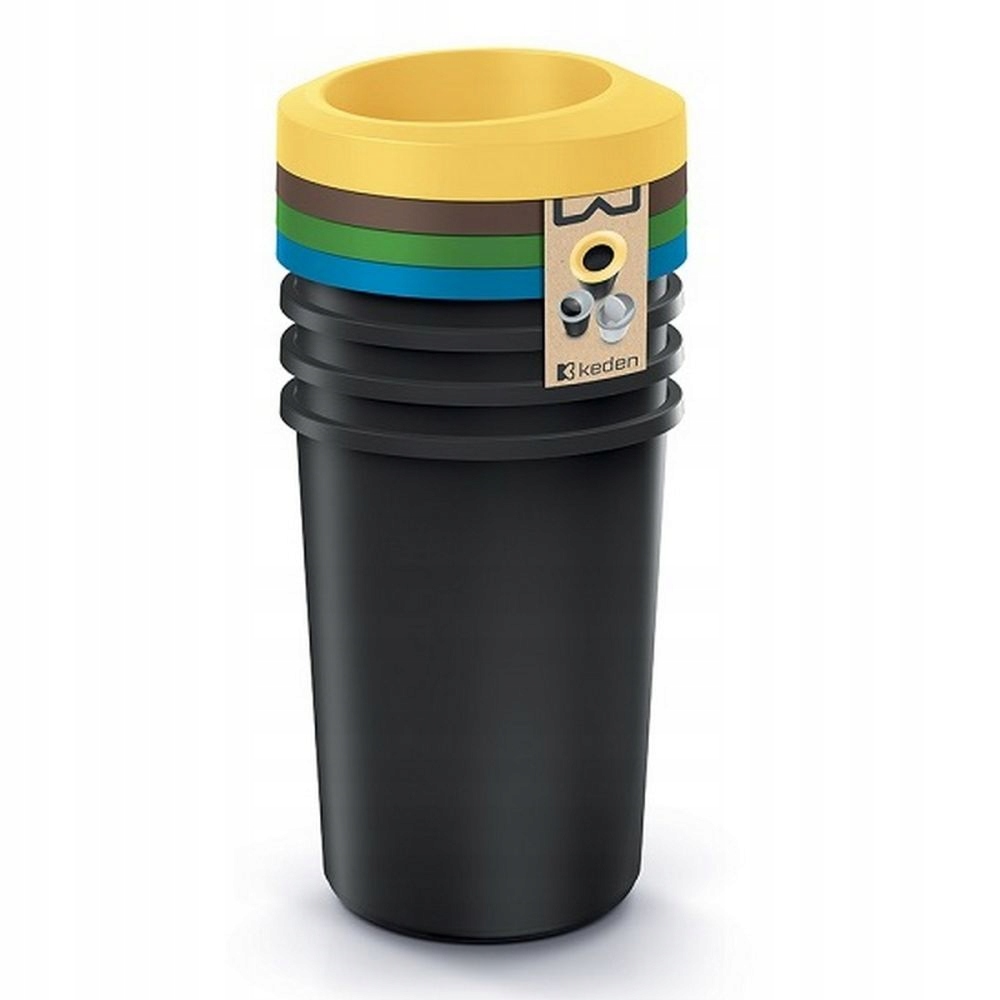 Levně Sada košů na tříděný odpad 4x35L Keden Compacta R set NRBO35S4