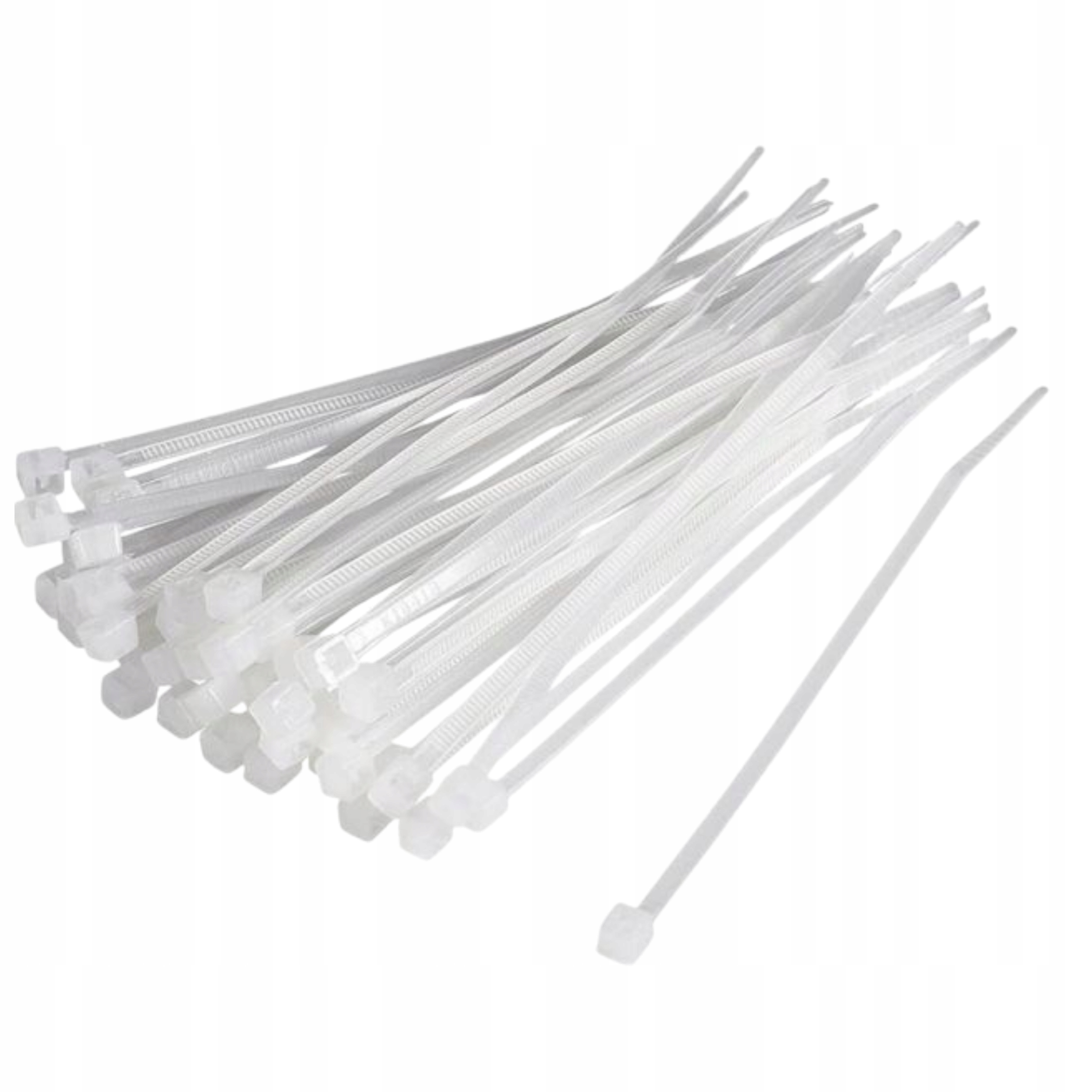 Eco-Light Opaska Kablowa Zaciskowa Trytytka 7,6x750mm Biała 50 Sztuk