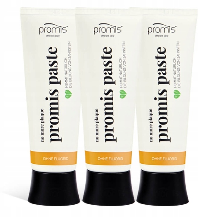 3 X Promis Pasta Do Zębów Bez Fluoru Na Płytkę Nazębną