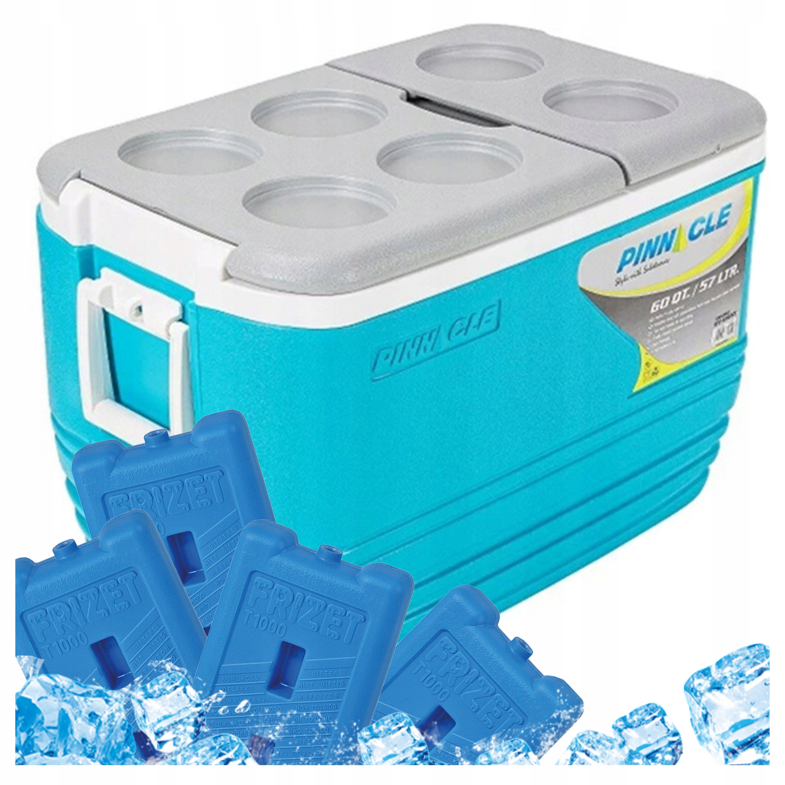 Kempingová lednička Pinnacle Tpx 6005 57L modrá 4 mrazicí vložky 1L