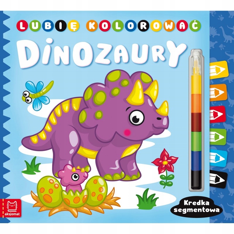 

Dinozaury malowanka z kredką segmentową