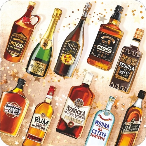 

Kartka z alkoholem śmieszna wesoła wino whisky KW2