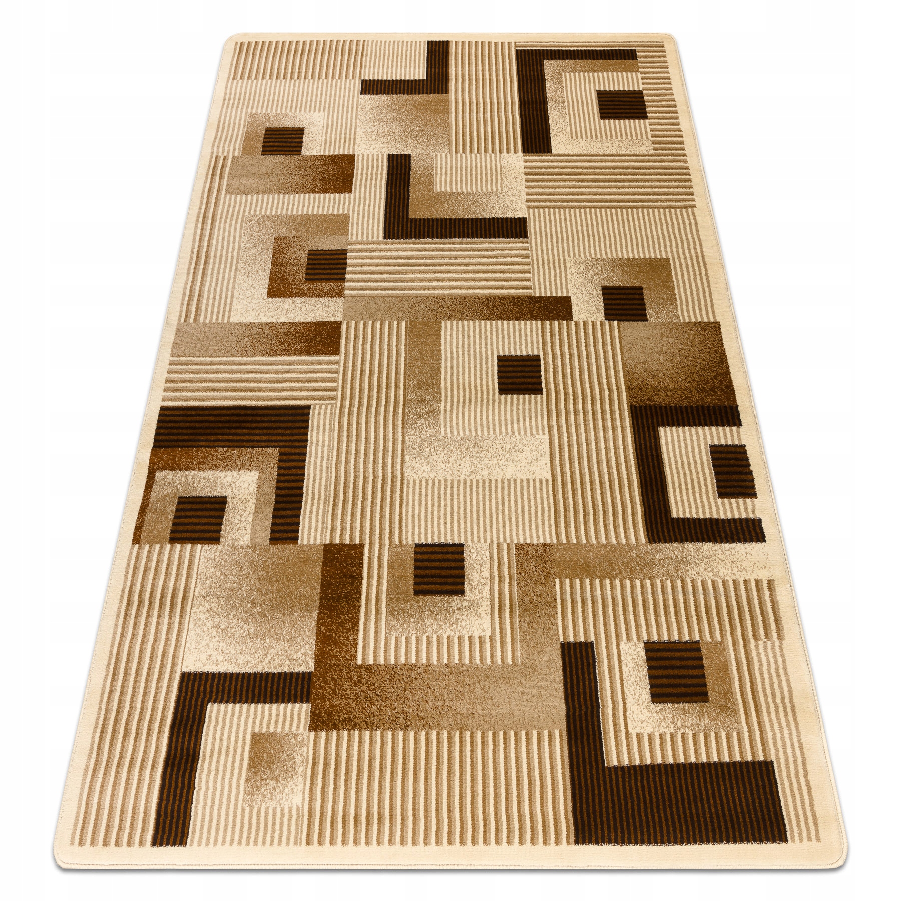 Dywan Do Salonu Klasyk Tradycja Stylowy Geometryczny linie krem 200x290 cm