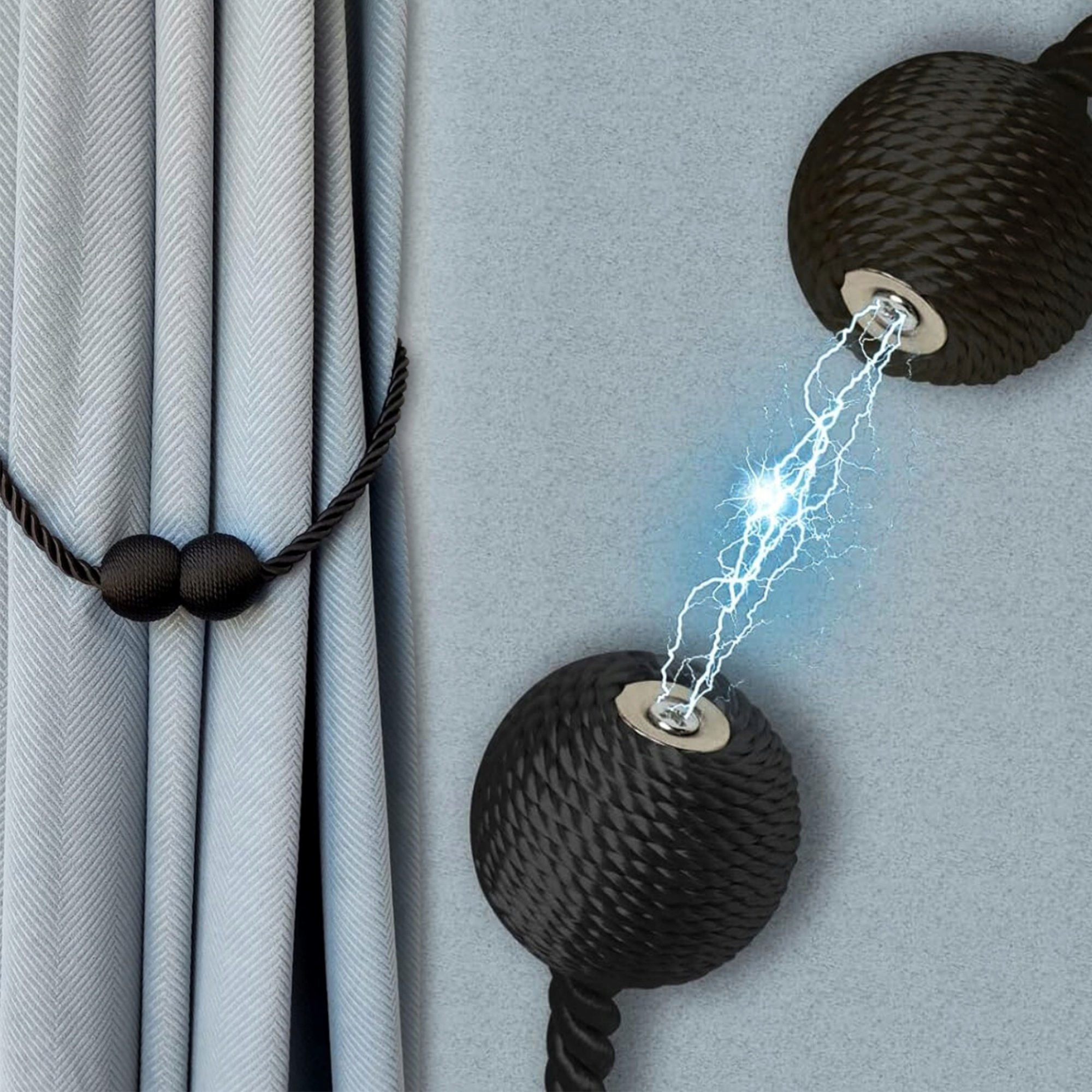 SPINKA MAGNES KLAMRA UPIĘCIE FIRAN ZASŁON SZNUREK Marka PrzydaSie