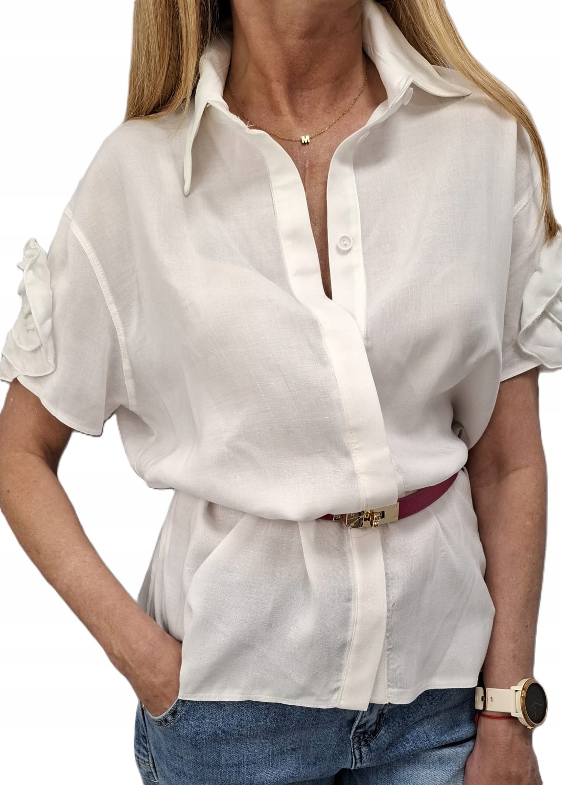 Cocomore Košile s květem Bílá 36/S Novinka