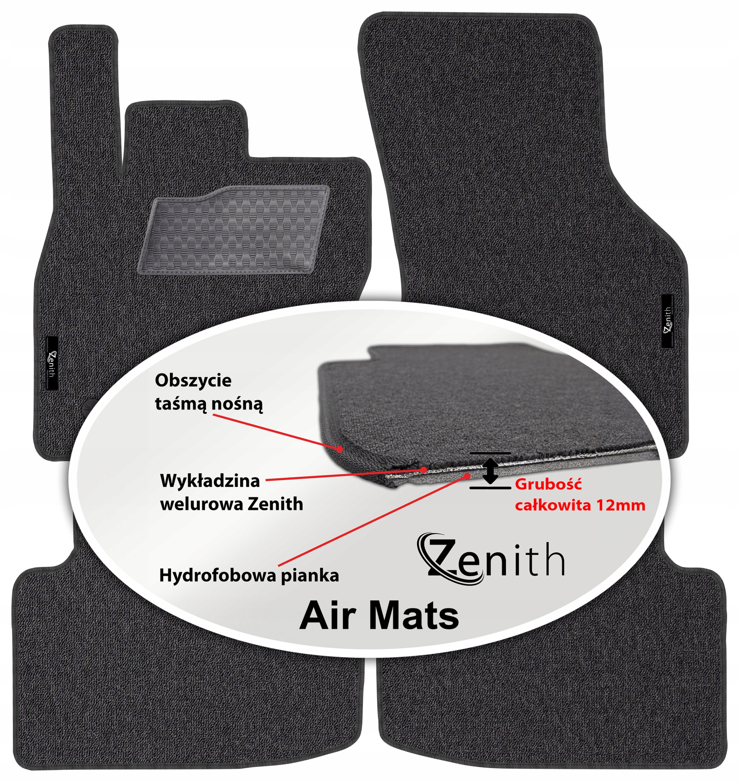 Audi A3 IV 8Y mHEV 2020 Velúrové koberčeky do auta Zenith Air Mats