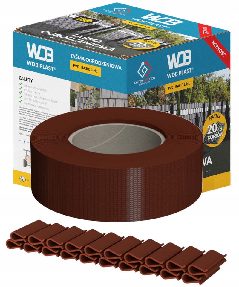 

Wdb Taśma Ogrodzeniowa 47,5mm x 35m brązowy 8011