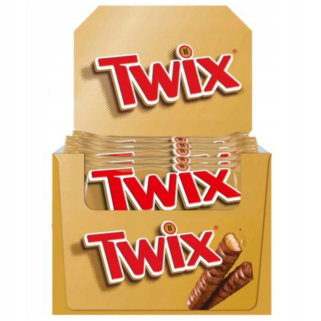 Levně Twix Tyčinka s sušenkami a karamelem zalitý čokoládou 50 g (2 x 25 g) x 30 ks