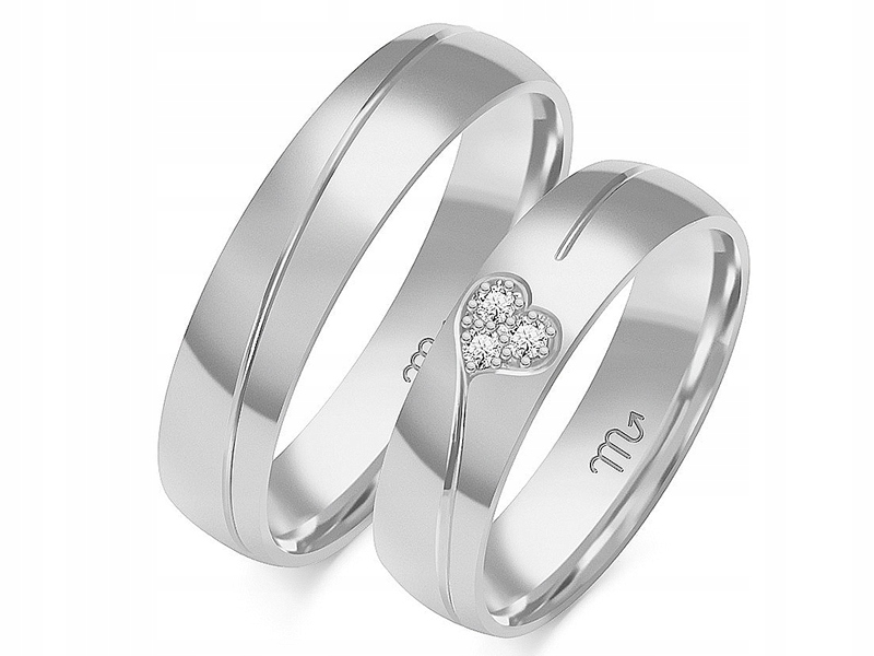 

Złota biała obrączka delikatna 14K 585 r 11 12 13