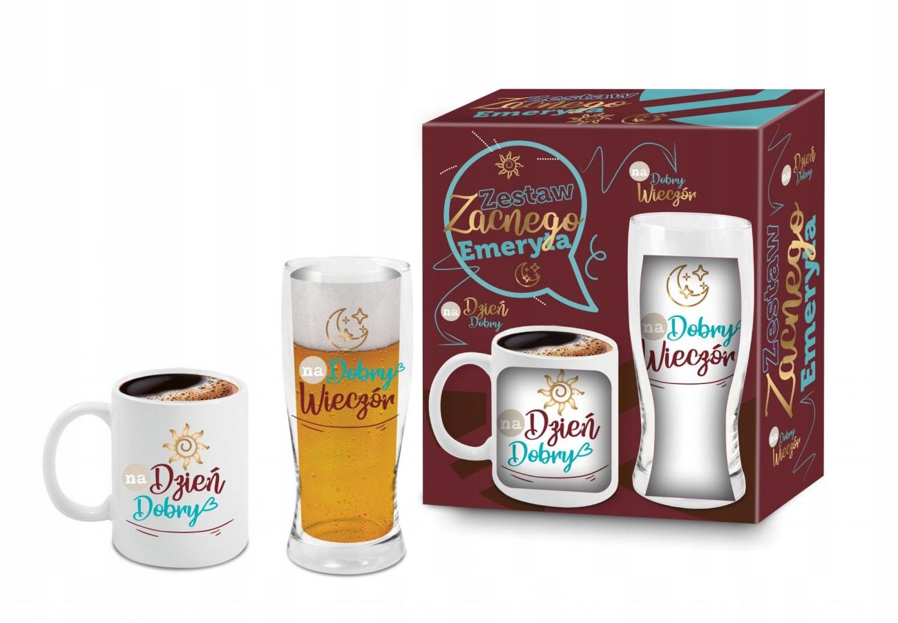 

Zestaw prezentowy dla emeryta Szklanka Kubek