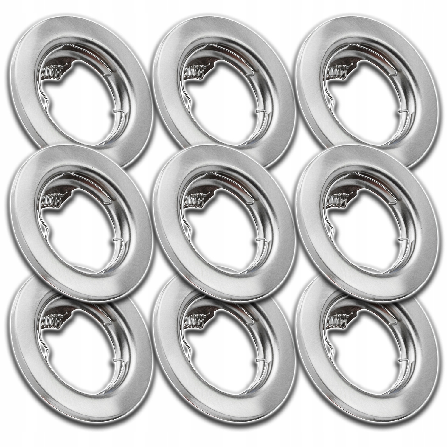 9 x Aluminiové Stropní Svítidlo Podomítkové Očko Na Strop Satén