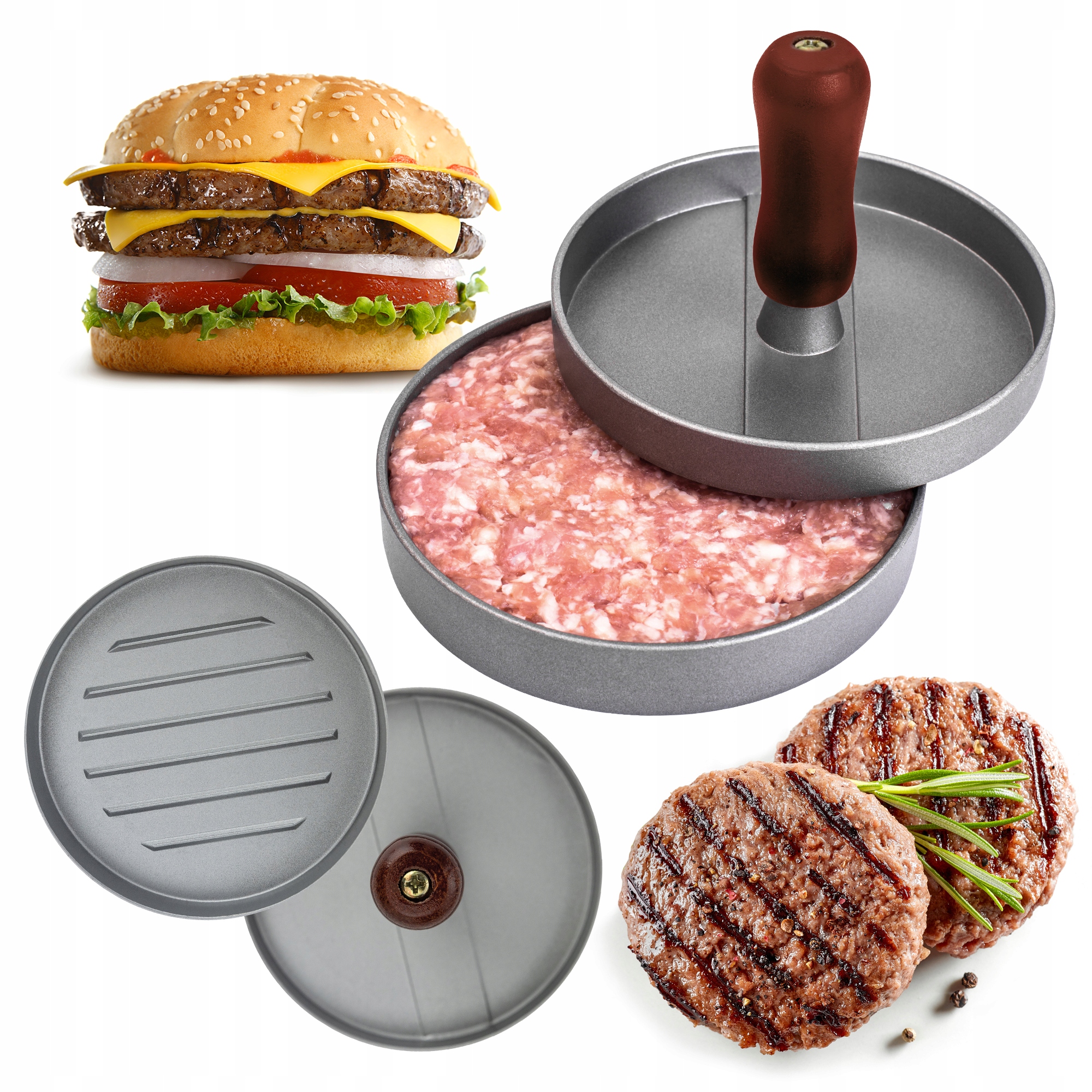 

Prasa Forma Do Hamburgerów Burgerów Kotletów Grill
