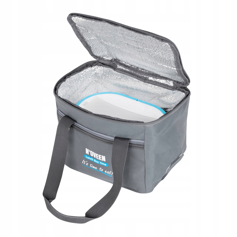 LUNCH BOX ELEKTRYCZNY PODGRZEWACZ TERMOS OBIADOWY 12/230 TORBA Kolor biały odcienie błękitu