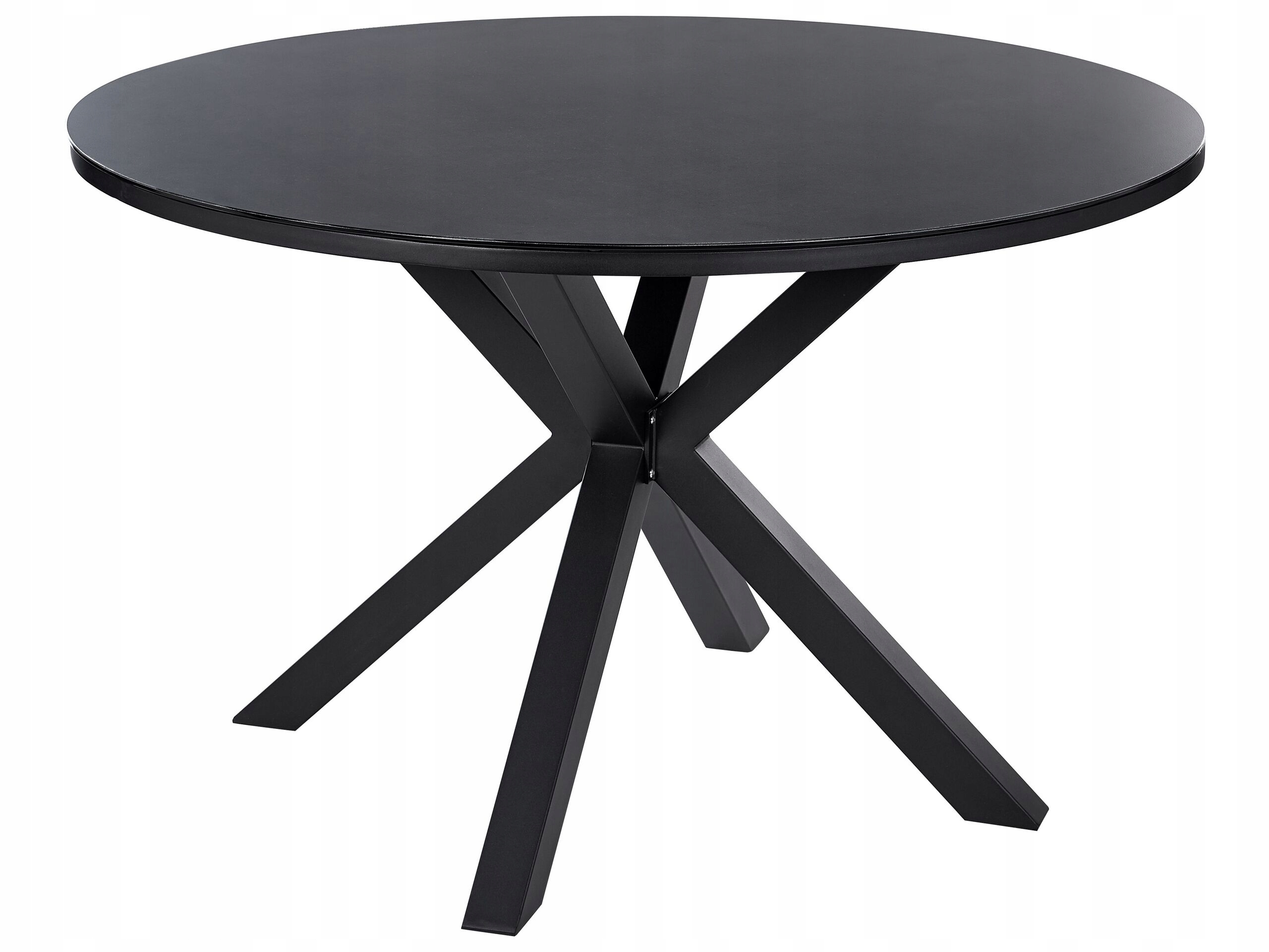 Stół okrągłowy ogrodowy 120 cm czarny