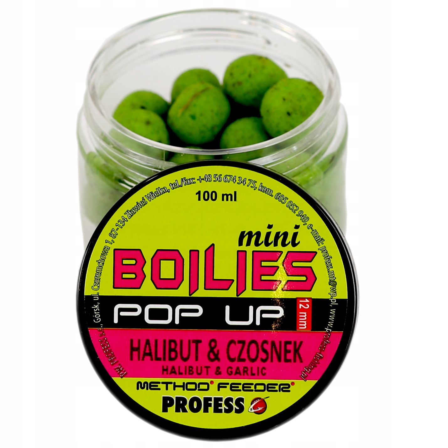 Kulki POP UP 12mm PROFESS - HALIBUT / CZOSNEK