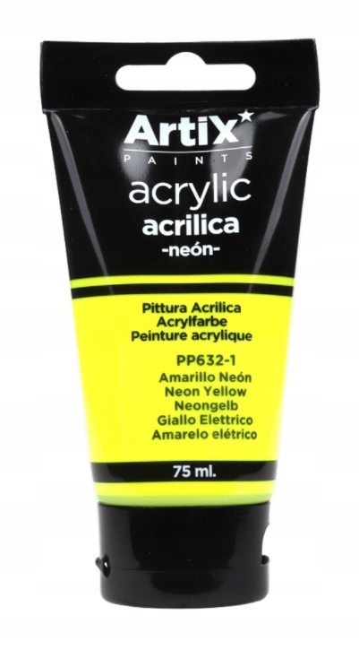 FARBA AKRYLOWA ŻÓŁTA 75 ML. FLUORESCENCYJNA