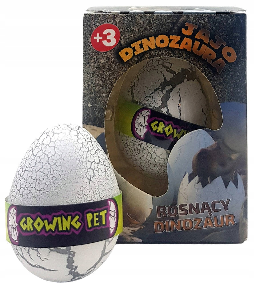 Figurka plastikowa Dinozaur w jaju JAJO ROSNĄCY Bohater brak