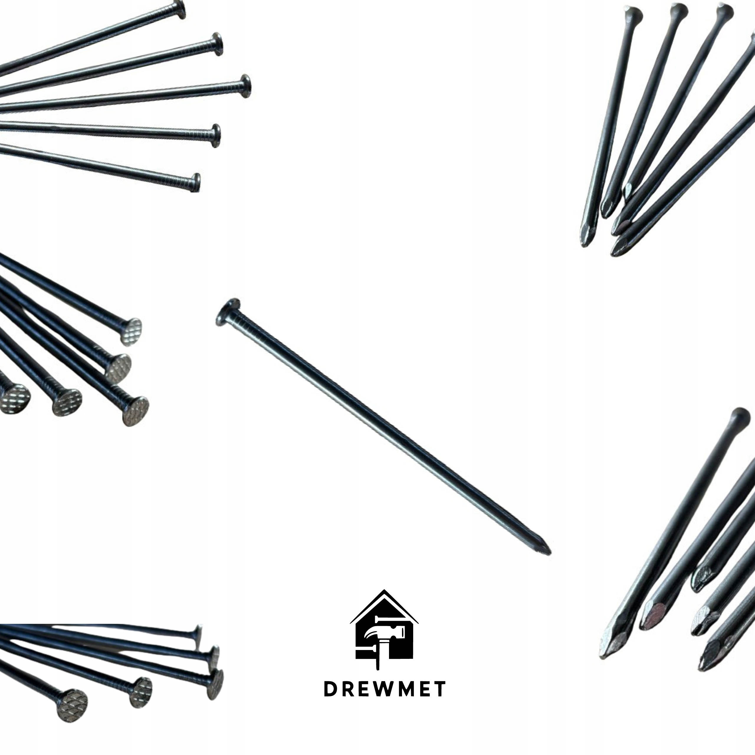 GWOŹDZIE BUDOWLANE 60mm 2.5x60 5kg czarne gładkie Marka bez marki