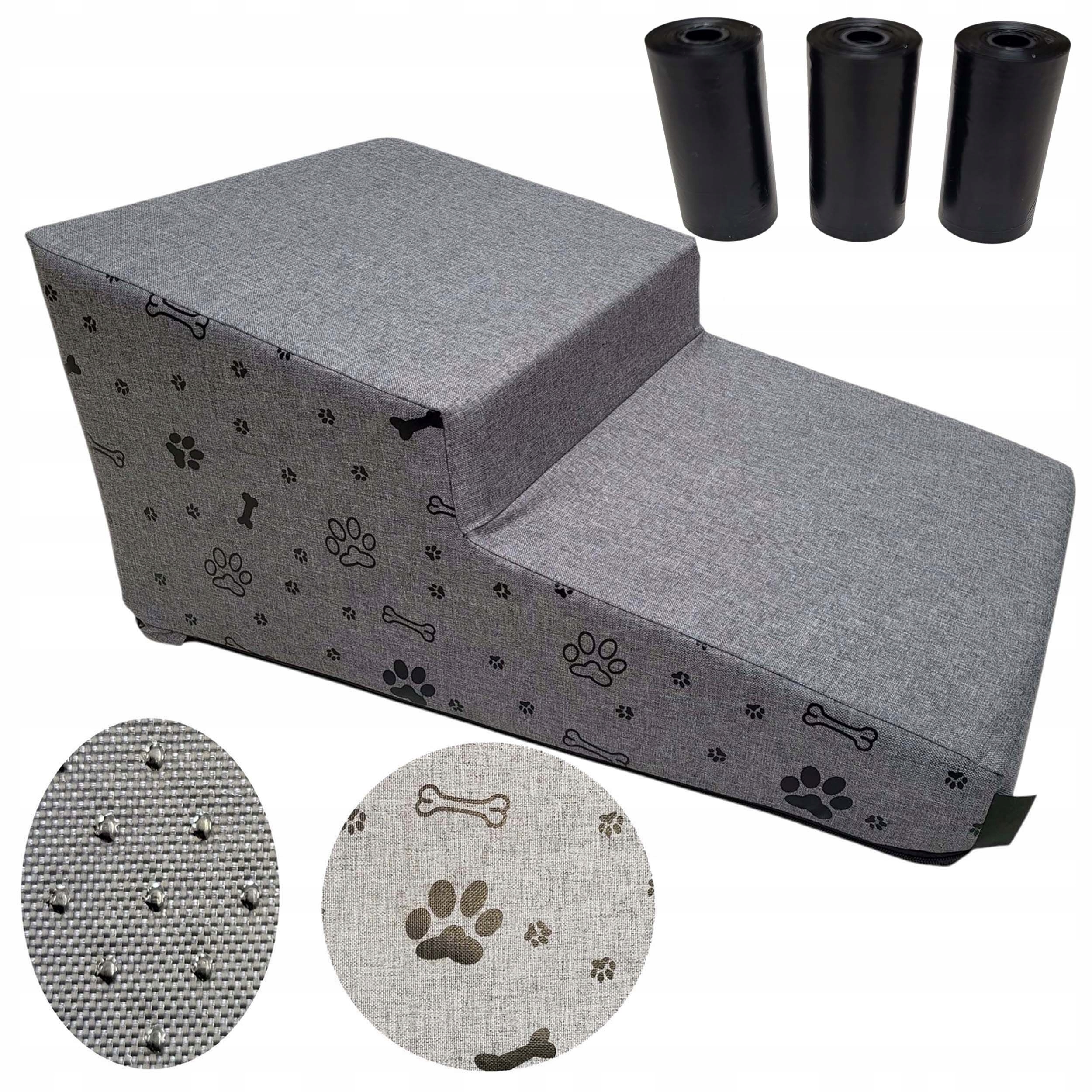 Levně Schody pro psa Sklon 2 Stupně 30 cm rampa plošina Stabilní