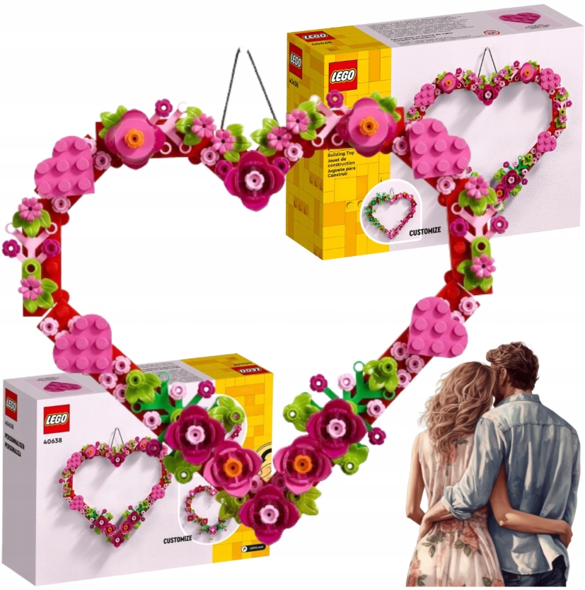 Lego Icons Ozdoba W Ksztalcie Serca Walentynki Serce Rozowe