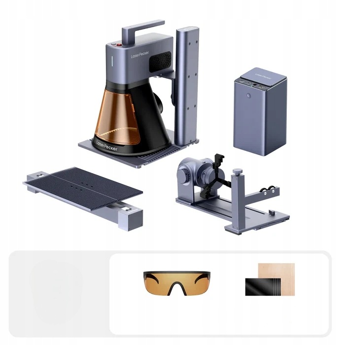Grawerka laserowa wycinarka LaserPecker LP2 Plus zestaw mocna premium 10 W