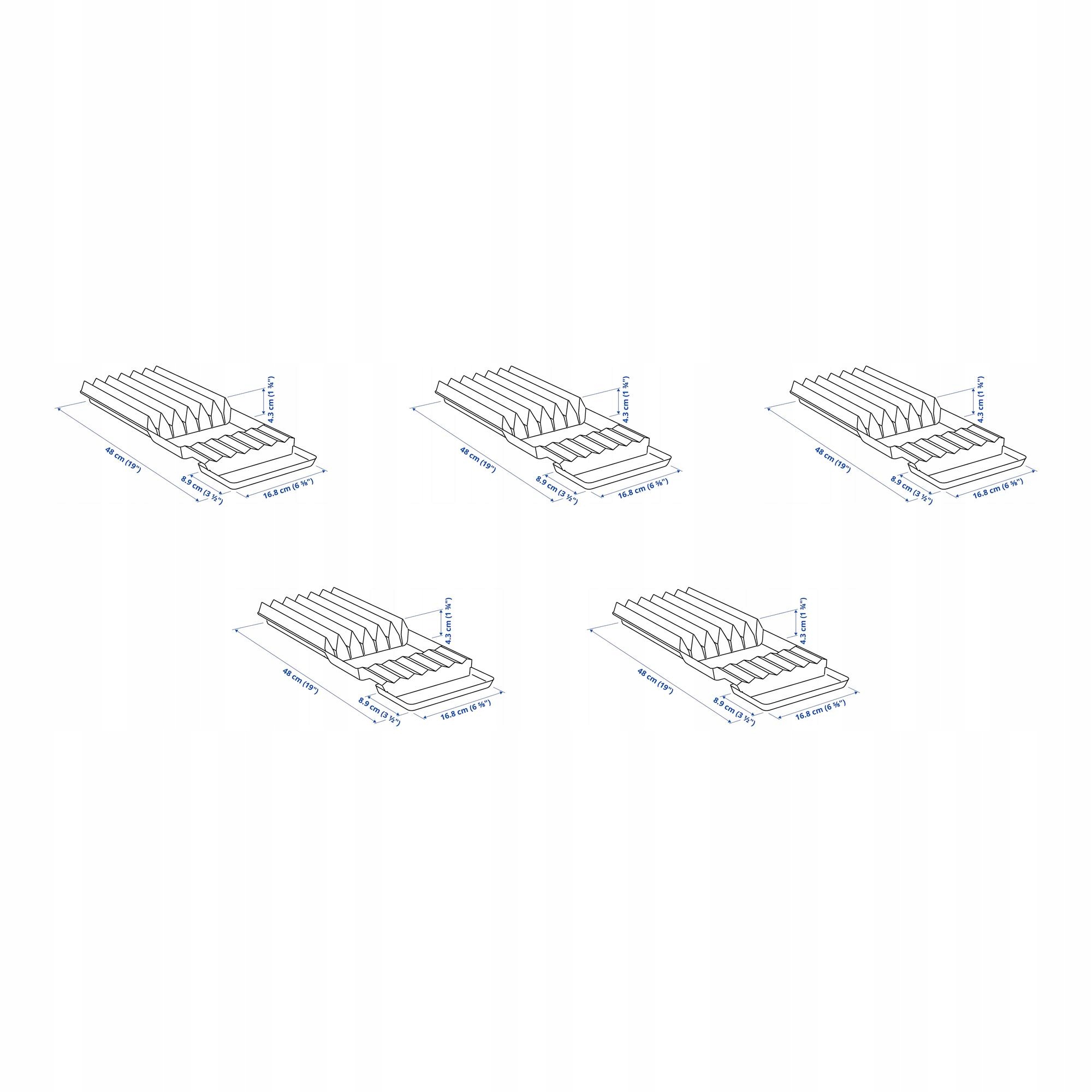 5 ks Stojan na nože antracit 20x50 cm Uppdatera
