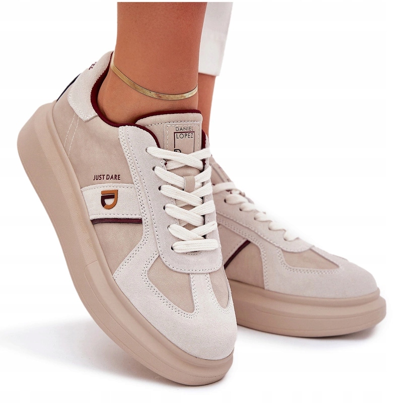Dámské Kožené Tenisky Daniel Lopez Just Dare SS2D4003 Béžové 39