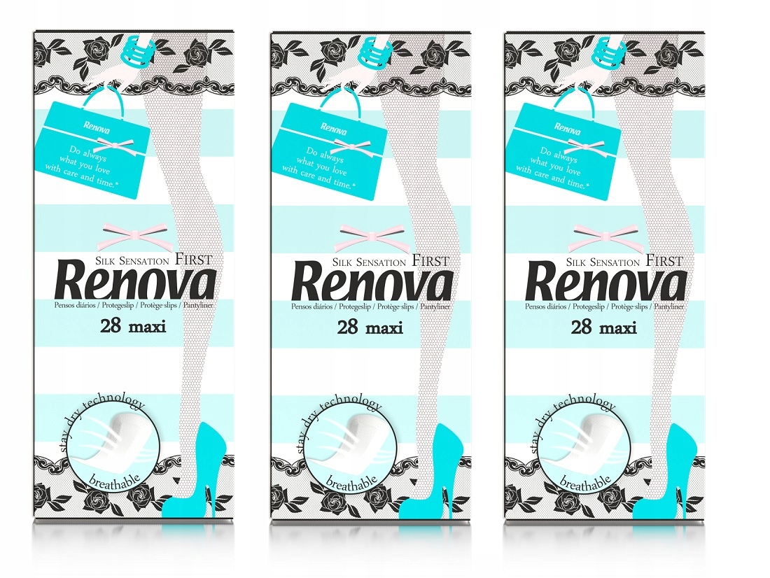 3x Wkładki higieniczne Renova Maxi 28szt
