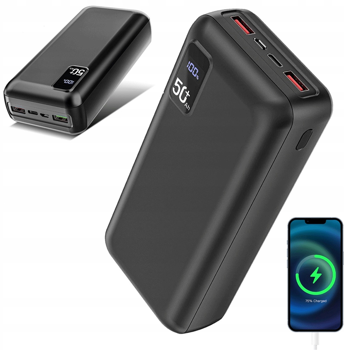 50000MAH Powerbank Z Szybkim Ładowaniem 22.5W Dla Telefonu I Tabletu
