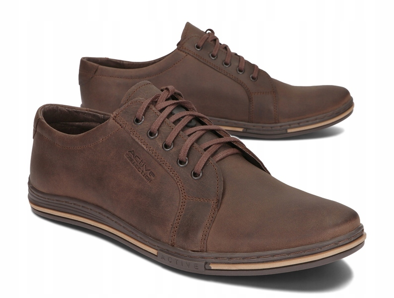 

Buty Męskie Skóra Casual Polbut 320/CBR Brązowy 42