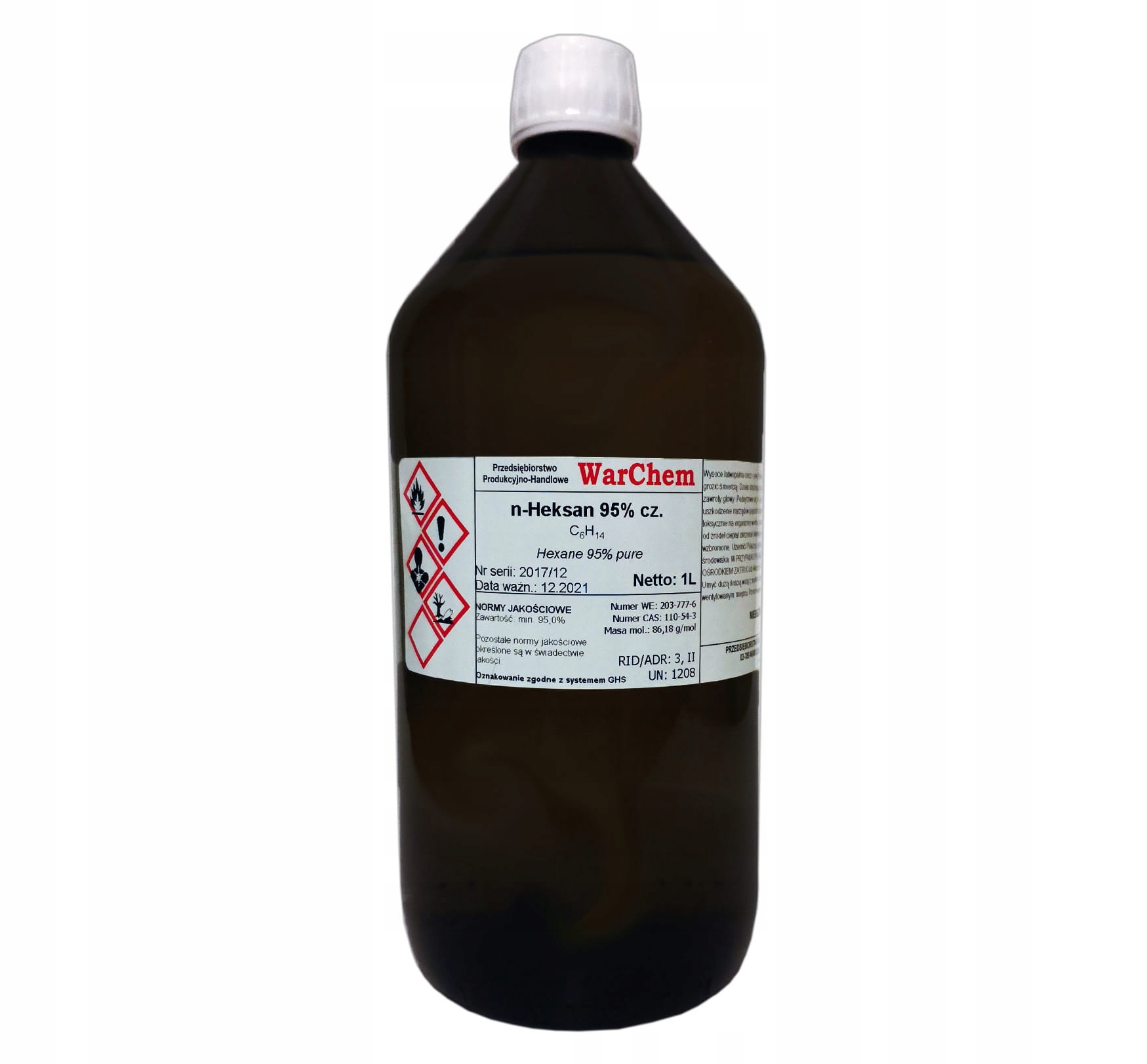 

n- Heksan 95% czysty 1L Warchem