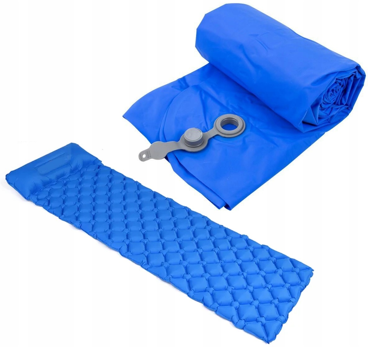 nafukovací turistická matrace s polštářem 190x60x5 cm