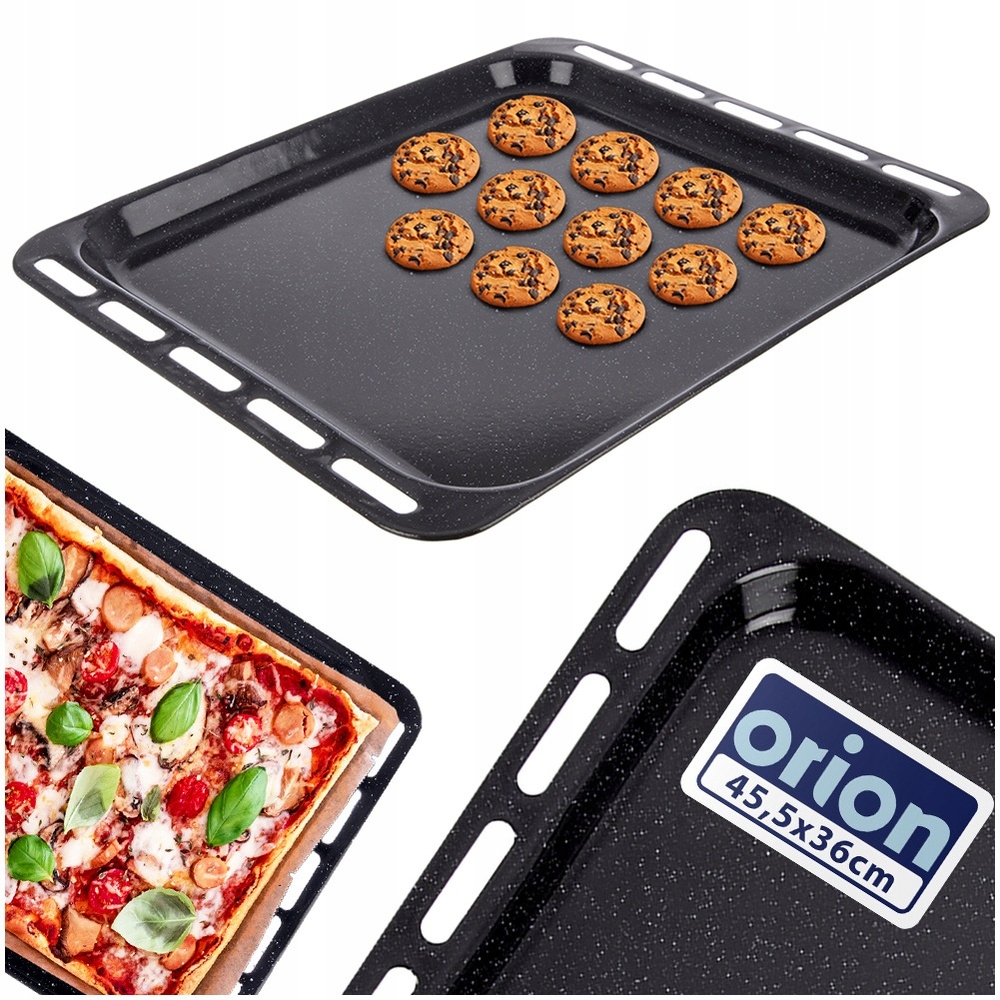 Smaltovaný ocelový plech na pečení trouby, univerzální, 44,5 x 36 x 2 cm