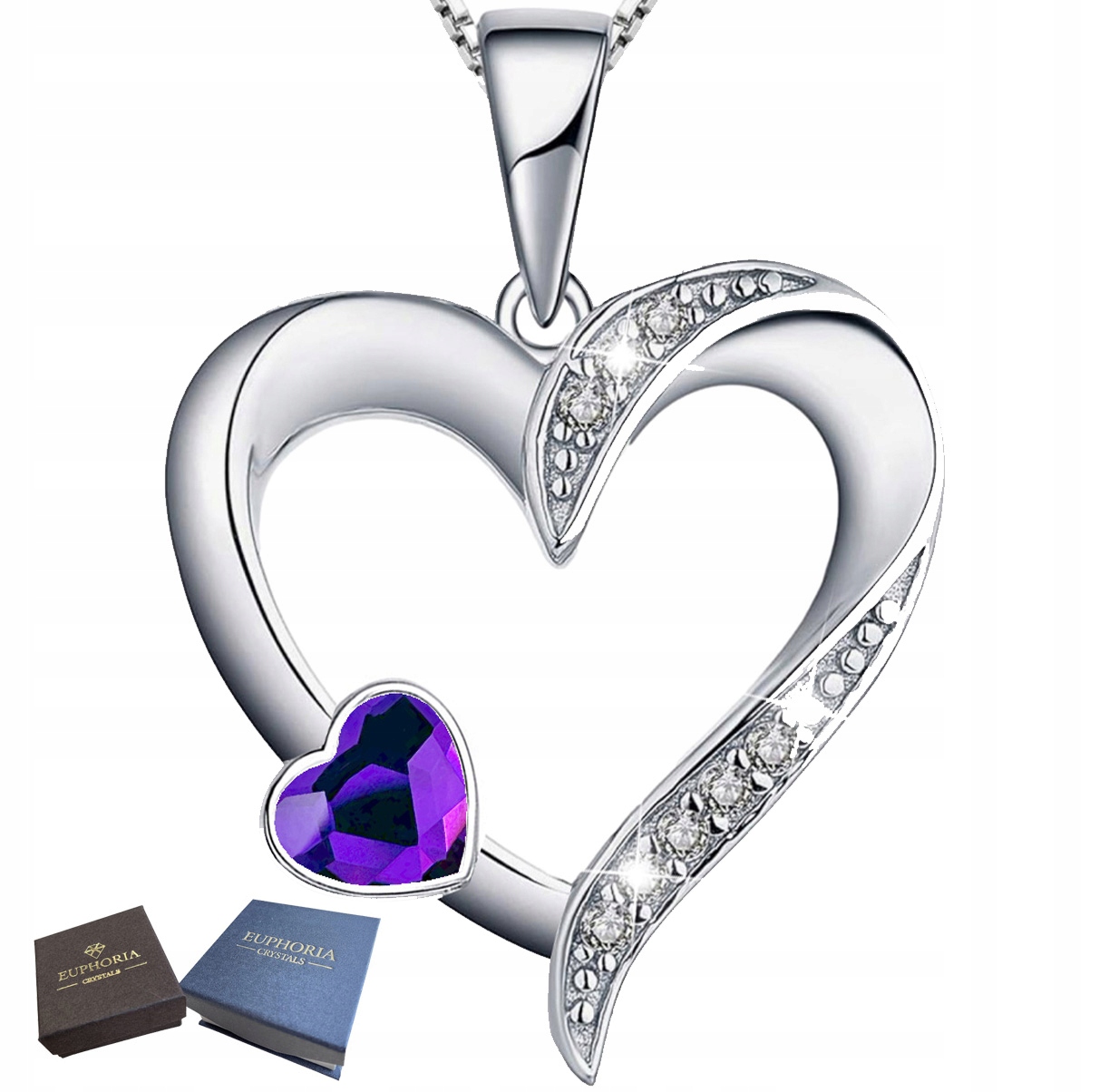 Stříbrný náhrdelník 925 s přívěskem jako Dárek pro maminku srdíčko, celebritka