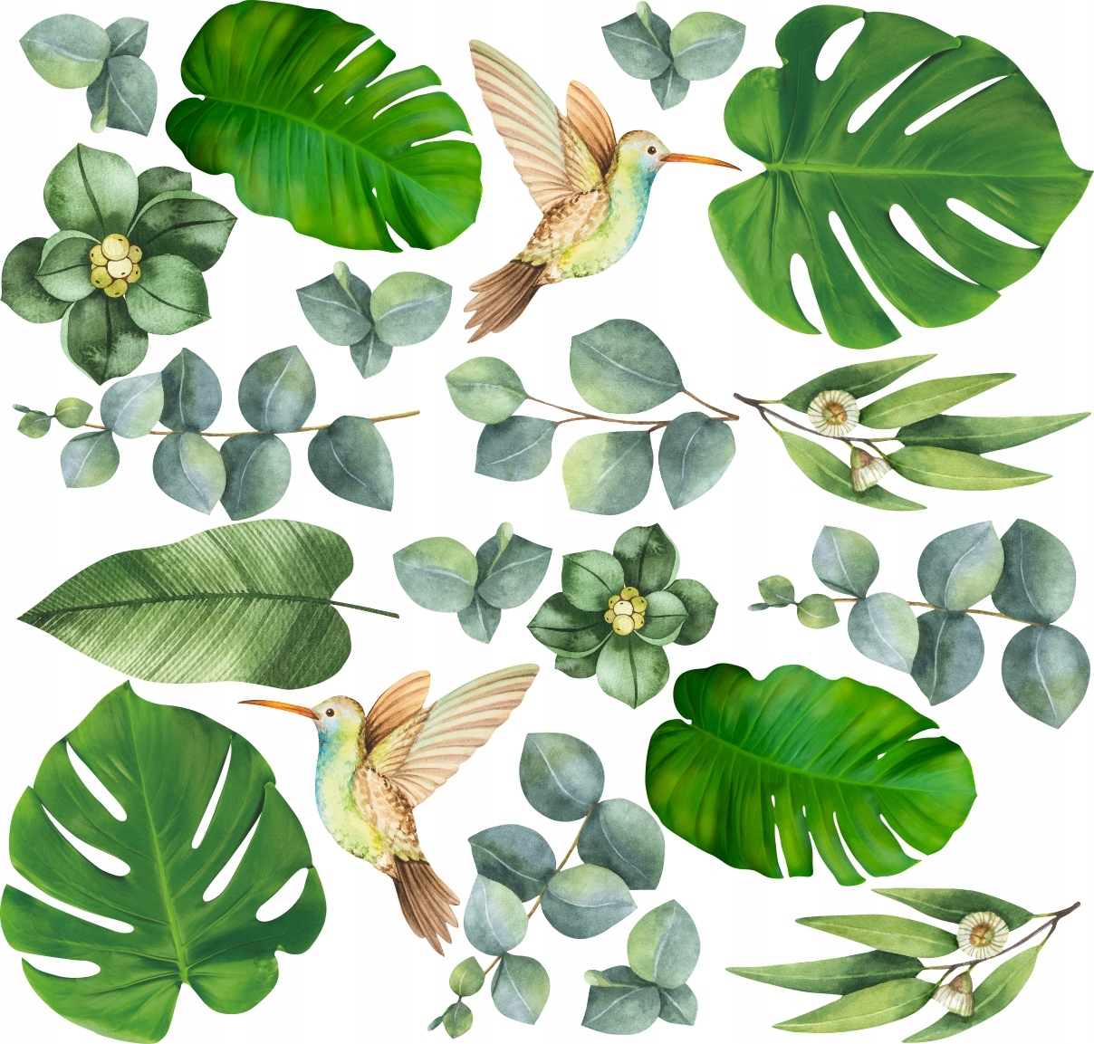 Naklejki na ścianę liście Monstera 100x200cm MR5