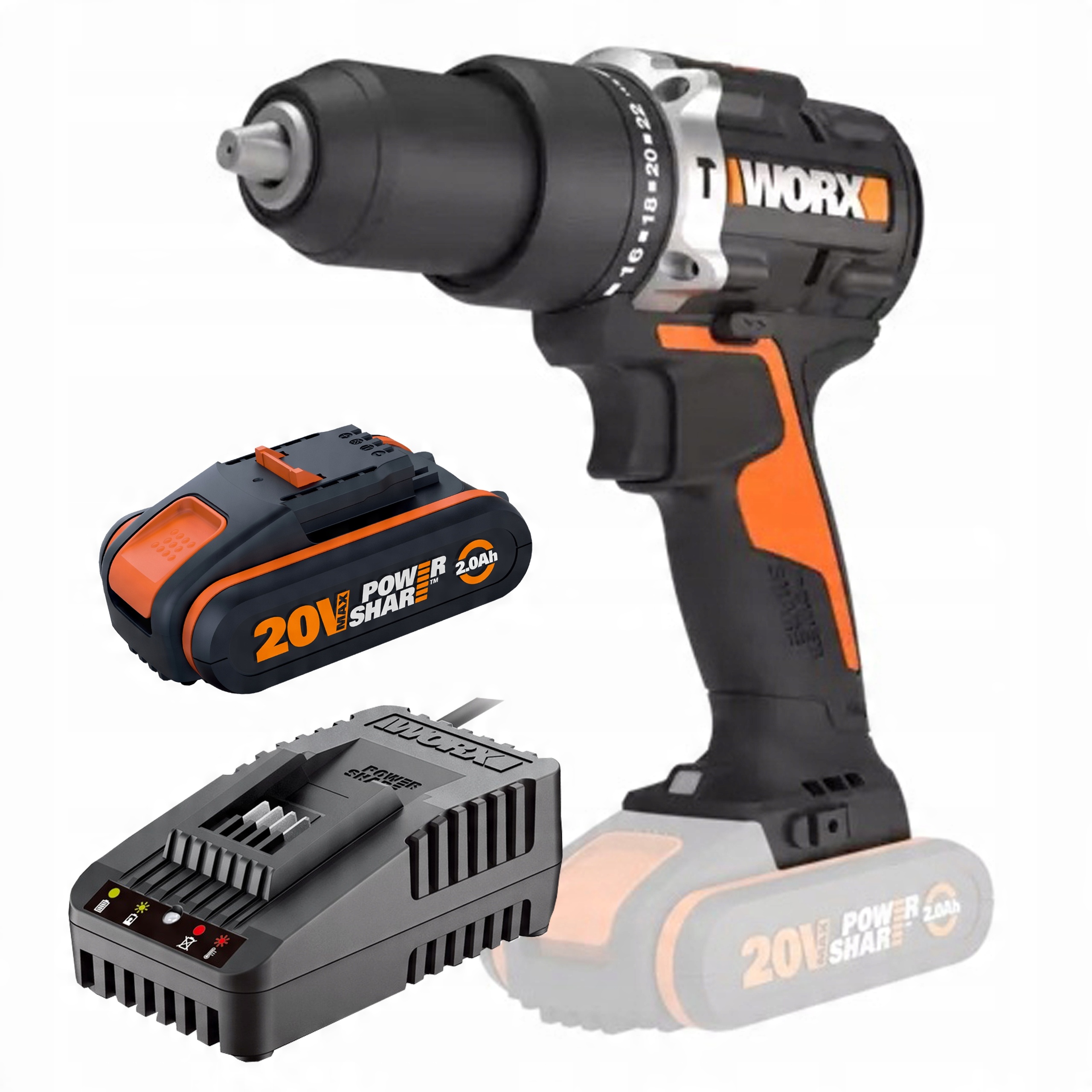 

Wkrętarka Worx WX352.9 Akumulator Ładowarka