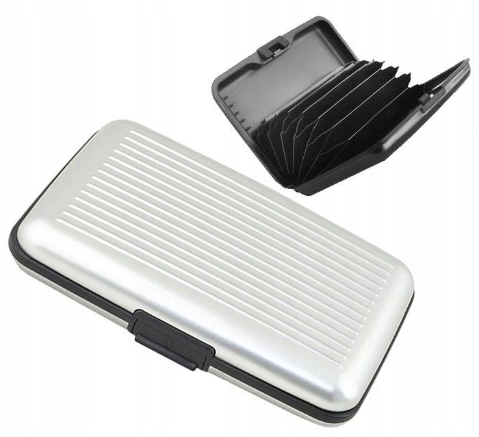 PORTFEL NA KARTY DOKUMENTY ALUMINIOWE ETUI ANTYKRADZIEŻOWE DO KART KOLORY Marka inna