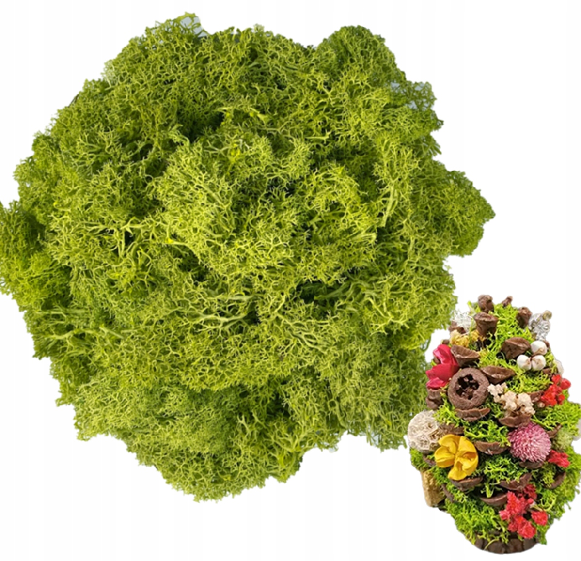 MECH CHROBOTEK RENIFEROWY ZIELONY NORWESKI FIŃSKI DEKORACJA STROIK 30 G