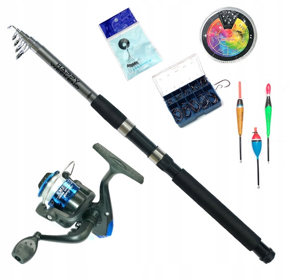 Rybářská sada Splávek Rybářský prut Jaxon 2,1 Hw M naviják s navinutou strunou