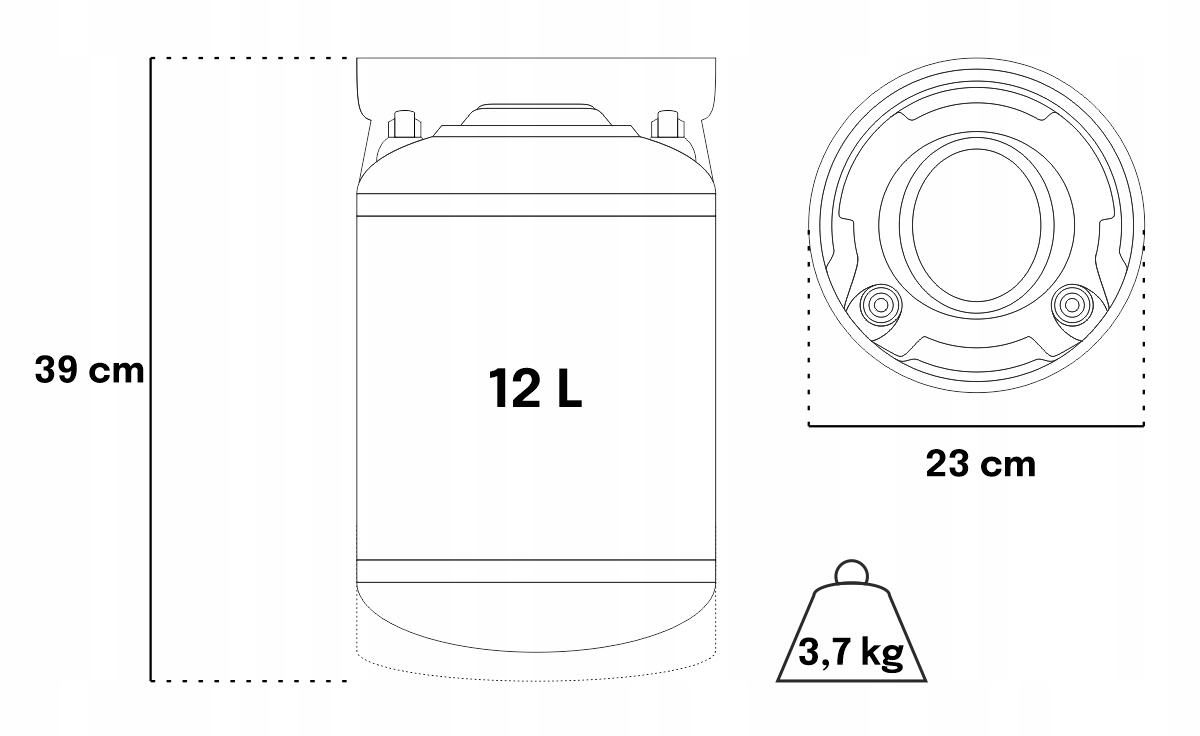 KEG CORNELIUS PEPSI BALL LOCK 12L kubek termiczny nierdzewny szczelny EAN (GTIN) 5905359203506