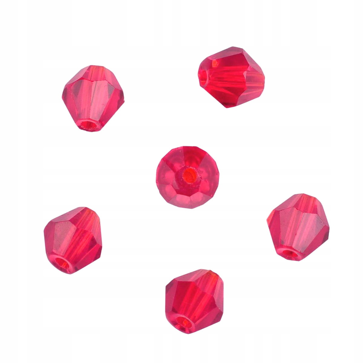 bic10 Koraliki Bicone faset 6szt 6mm Light Siam