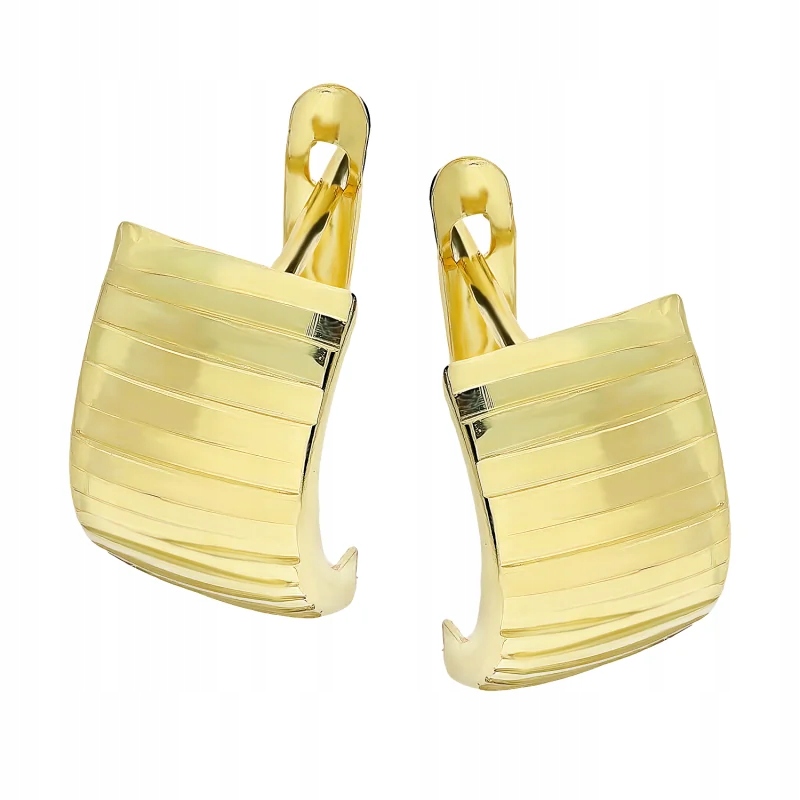 Zlaté náušnice 585 pro ženy, módní půlkulaté destičky, jako dárek 2,05g