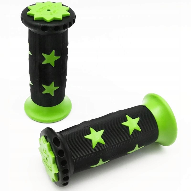 Chwyty kierownicy gripy 92 mm Żelowe Gwiazdki Progrip Zielone