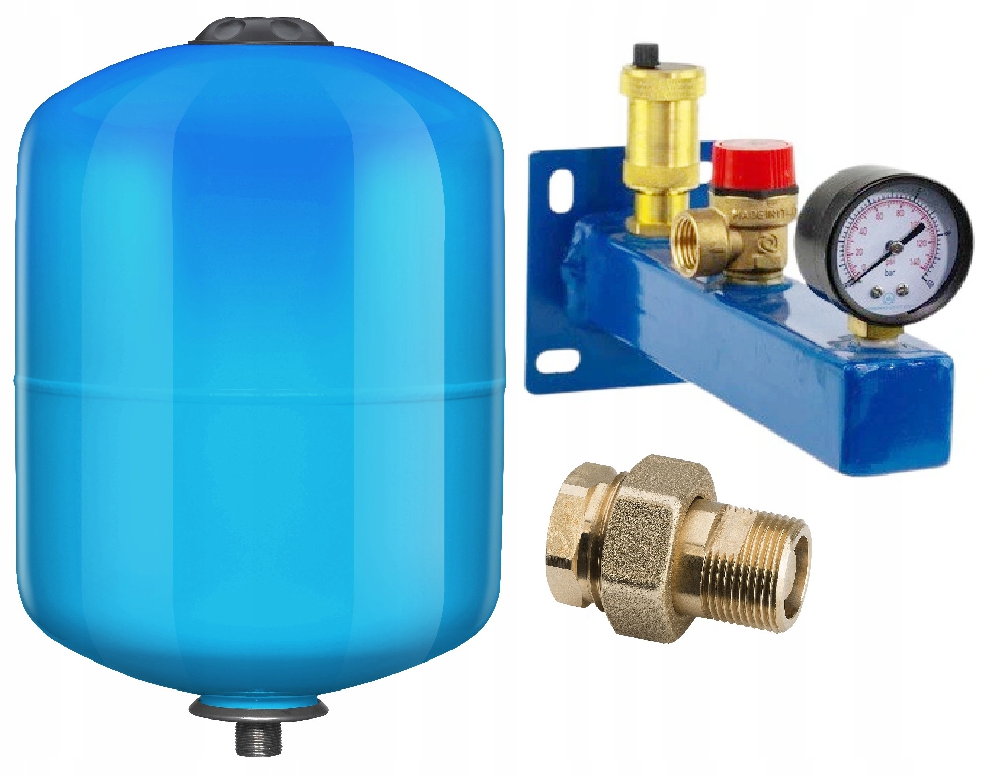 Zestaw Naczynie Przeponowe Wzbiorcze 18L Grupa Bezpieczeństwa Cwu 6 Bar