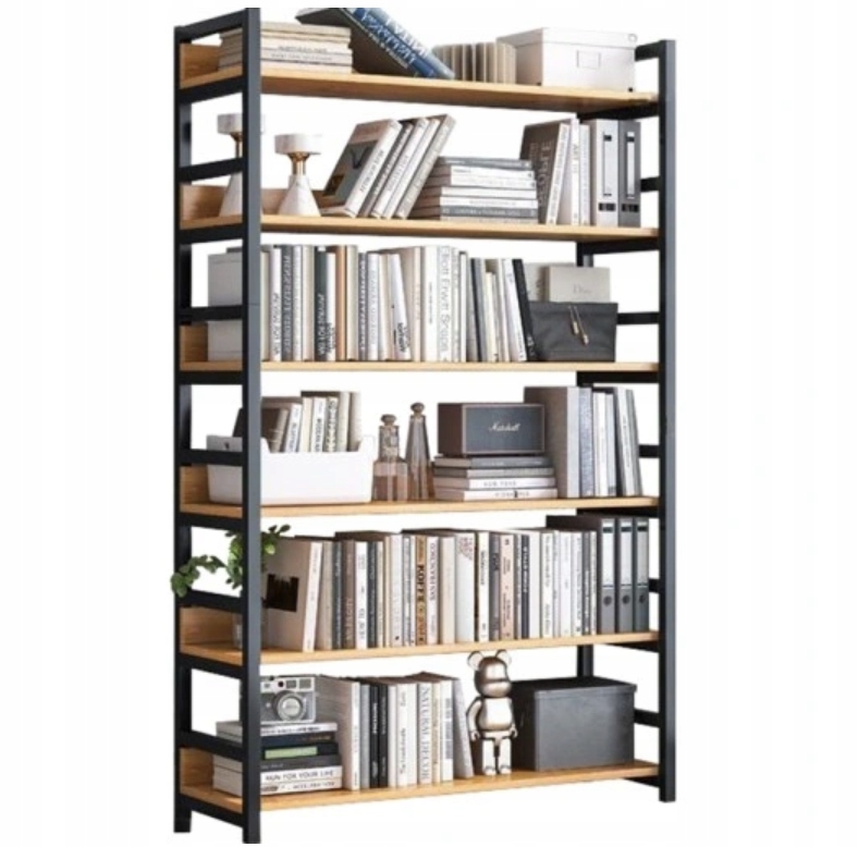 REGAŁ NA KSIĄŻKI SEGREGATORY WYSOKI SZAFKA LOFT METALOWA STYL INDUSTRIALNY Kod producenta 5906826442039