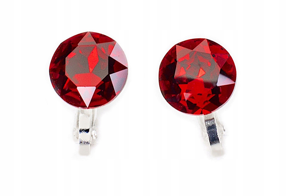 

Małe Czerwone Klipsy Kryształy Siam Kiara Jablonex